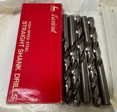 Lot of 5 Easicut Straight Shank Twist Drill 10.70mm HSS High Speed Steel England