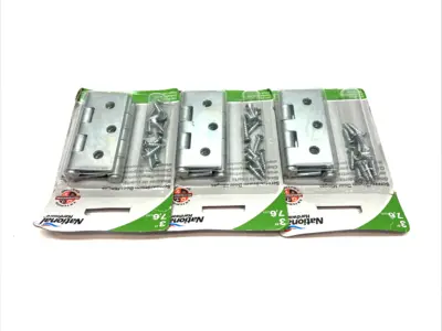 New | in-Stock NATIONAL HARDWARE V129 3" SCREEN/STORM DOOR HINGES LOT OF 3 Flooring, Windows, and Doors Michigan US | Maverick Industrial Sales #1092447