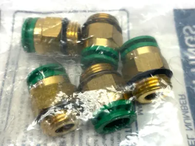 New | in-Stock SMC Pneumatic One-Touch Male Connector Fitting 10mm 3/8" PKG OF 5 Parts (Hydraulics and Pneumatics) Michigan US | Maverick Industrial Sales #1390991