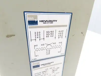 EGS Hevi-Duty HZ12-1000 Step-Down Transformer 1Kva 240/480V - 120V 1PH
