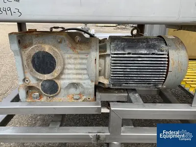 USED APV 10" x 90" APV Discharge Screw Conveyor, S/S, 20 HP