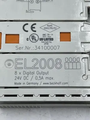 Used BECKHOFF BECKHOFF EL2008 PLC Input & Output | ND Industrial Surplus #1213487