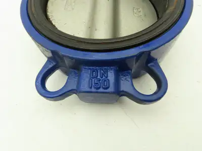 Bray EN GJS 400-15 6" Wafer Butterfly Valve Stainless Disc w/Handle DN150