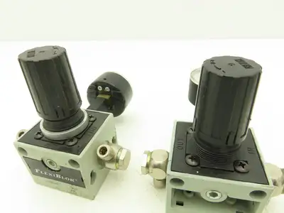 Numatics R22KG021 Pneumatic Air Pressure Regulator 1/4" NPT Ports Gauge Lot of 6