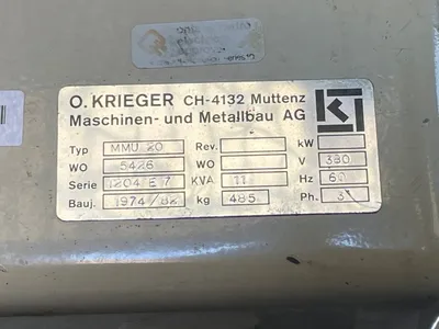Used 1982 KRIEGER MMU20 Chemical & Process Equipment Ohio US | HGR 24 #728704