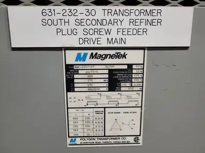 150 hp, 460 Volts, 3-Phase VFD w/ 175 kVA Isolation Transformer