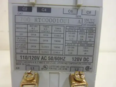 USED ALLEN BRADLEY 700-RTC00010U1 SER A