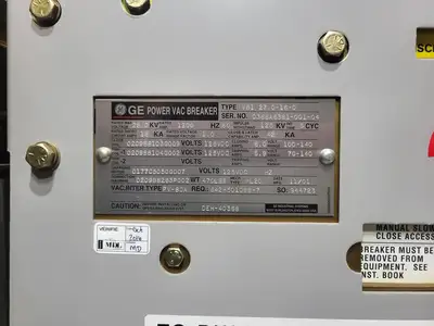 25kV 1200A 3ph Switchgear Unit w/ (2) Power Vac Breaker VB1 27.0-16-0