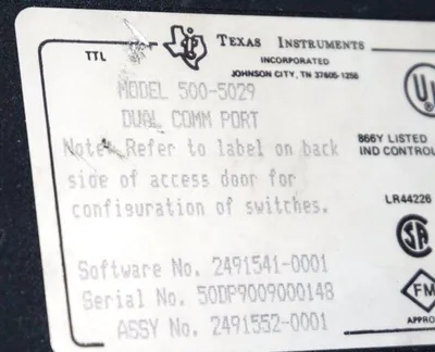 NEW TEXAS INSTRUMENTS 500-5029 DUAL COMM PORT MODULE 5005029