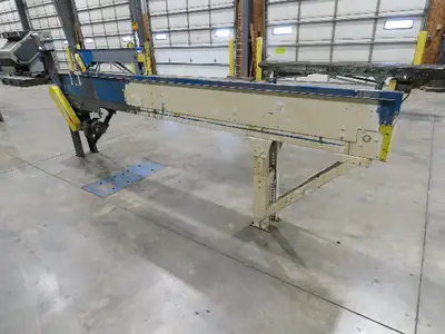 New London Engineering 7.5"x12' Plastic Roller Belt Accumulating Conveyor 30 FPM