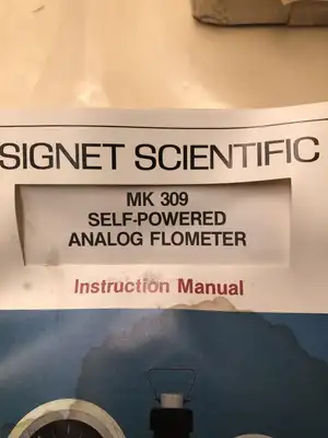 SIGNET Scientific 309 Self-Powered Analog Flometer 0-30GPM -NIB
