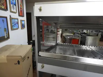 Used JS Used Hatco GRSDS-41D Glo-Ray 41" Slanted Double Shelf Warming Merchandiser Display 220V - JS Heated Cabinets & Displays Illinois US | Falcon Restaurant Supply #1376465