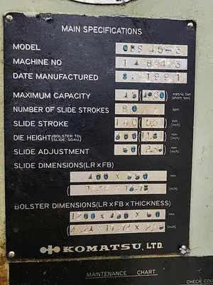 USED 1991 KOMATSU OBS 45-3