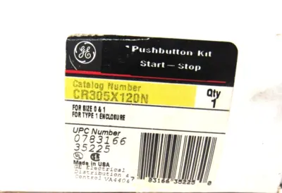 NEW GENERAL ELECTRIC CR305X120N PUSHBUTTON KIT