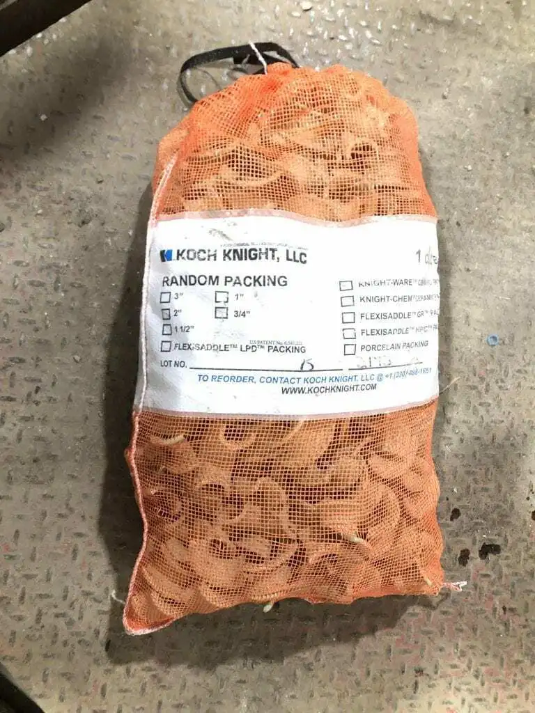 Koch Knight Flexisaddle Thermal Oxidizer 2″ Ceramic Heat Transfer Packing/Media