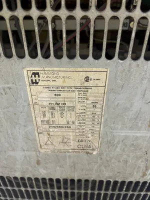 240/380/460 --> 600v x 35 KVA HOMMAND TRANSFORMER PORTABLE POWER UNIT AND SWITCHBOXES : STOCK #21008
