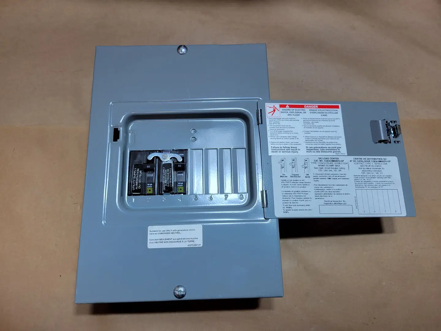 New | in-Stock SQUARE D CQO4-8M60DS-GP Generators British Columbia CA | Lenmark #1426418