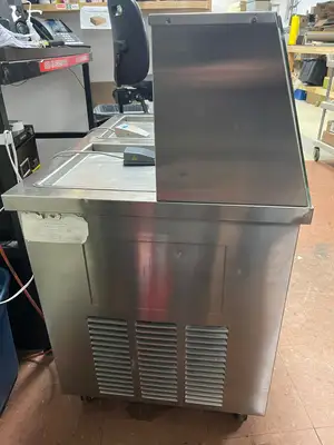 New | in-Stock Artex Used Artex Commercial Ice Cream Roll Machine Model CBJF-2D5C Dual Pans 120V Ice Cream Equipment Illinois US | Falcon Restaurant Supply #1375686