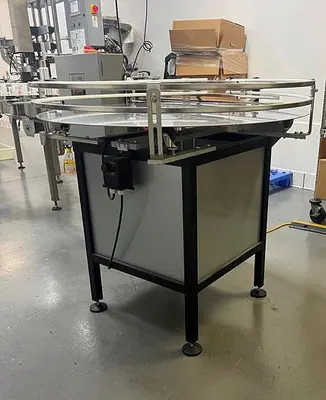 Table, Accumulation, Rotary Unscrambling, 42", Stainless Steel, Variable Speed #C745457