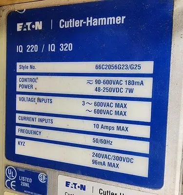 USED CUTLER-HAMMER 66C2056G23/G25