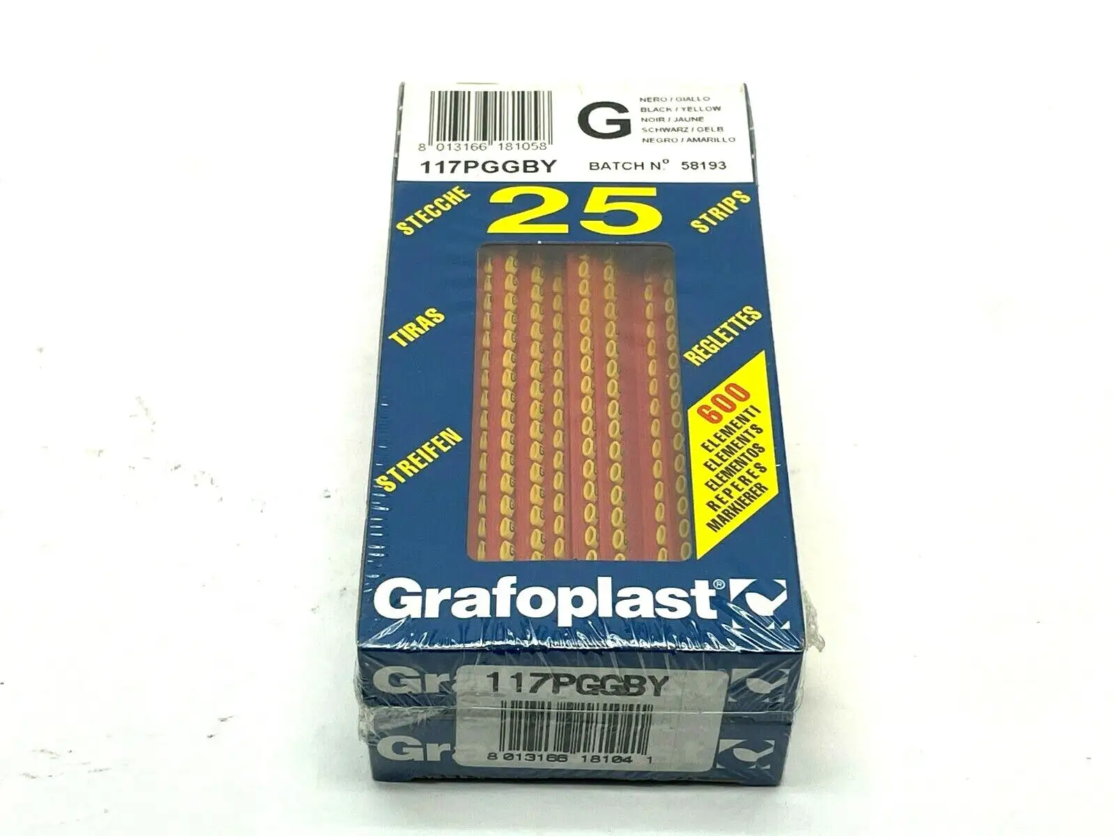 117PGGBY | Grafoplast  Wiremarker Strips LOT OF 50 - New