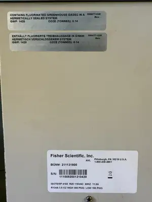 Fisher Scientific Isotemp 4100 R20 Refrigerated / 211131800 (8.6.2)