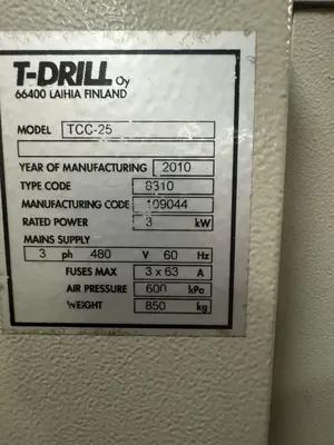 USED 2010 T-DRILL TCC-25
