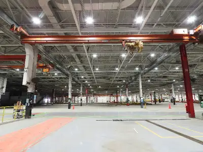 Cleveland Tramrail 3 Ton Underhung Bridge Crane 45' 10" Span Acco Wright Hoist