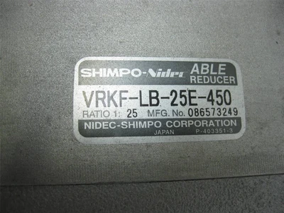 NEW SHIMPO-NIDEC VRKF-LB-25E-450