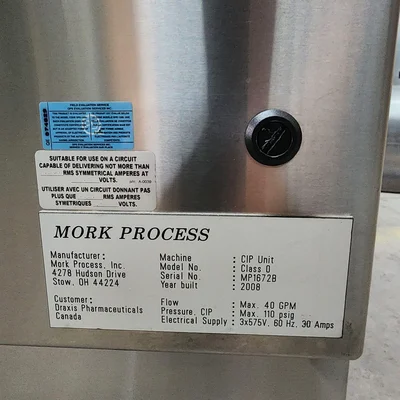 CIP Pharmaceutical StériliZation CIP Unit MORK #  04929
