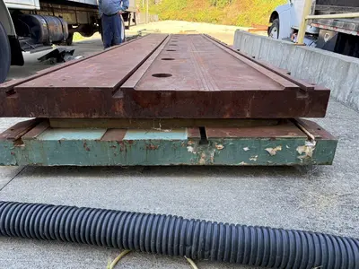 63" X 240" X 6" T-SLOTTED FLOOR PLATE. STOCK # 1002625