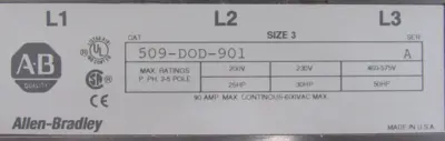 NEW ALLEN BRADLEY 509-DOD-901 NON-REVERSING STARTER SER.A 509DOD901