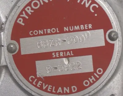 PYRONICS INC. 6BZR-3000 BALANCED REGULATOR 6BZR3000