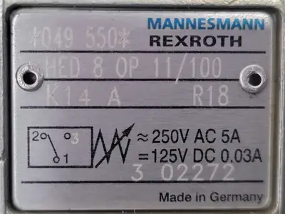 NEW REXROTH HED 8 OP 11/100
