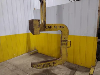 10 TON X 40" WIDE MAZZELLA C-HOOK CRANE COIL LIFTER: STOCK #23568