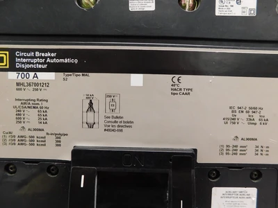 Used Square D MHL367001212 Circuit Breakers Ohio US | Equipment Recovery Corp. #1331072