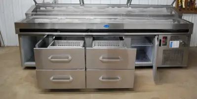 142-1247 Randell 120 Inch Domino’s Pizza Prep Table Cooler
