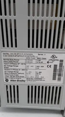 Used ALLEN-BRADLEY 20AD2P1A0AYNANNN Variable Speed Drives | ND Industrial Surplus #1214140