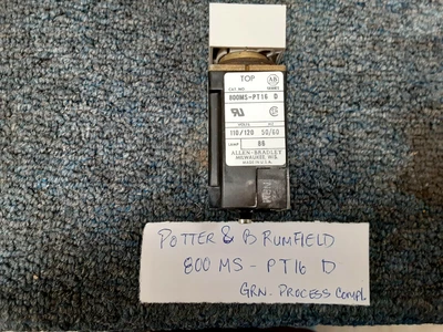 USED Allen Bradley 800MS-PT16 Ser D Pushbutton -GREEN PROCESS