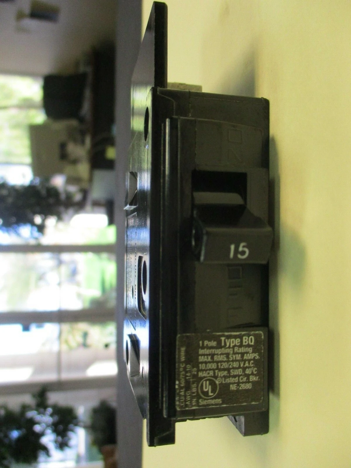 USED I-T-E Type BQ 1 pole, 15 Amps