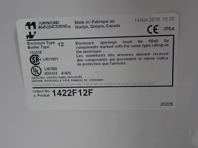 USED 2018 HAMMOND MANUFACTURING 1422F12F