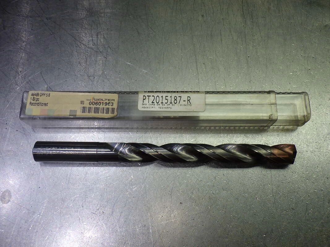Walter 5/8" Coolant Thru Carbide 8xD Carbide Drill A6489 DPP 5/8 (LOC9)