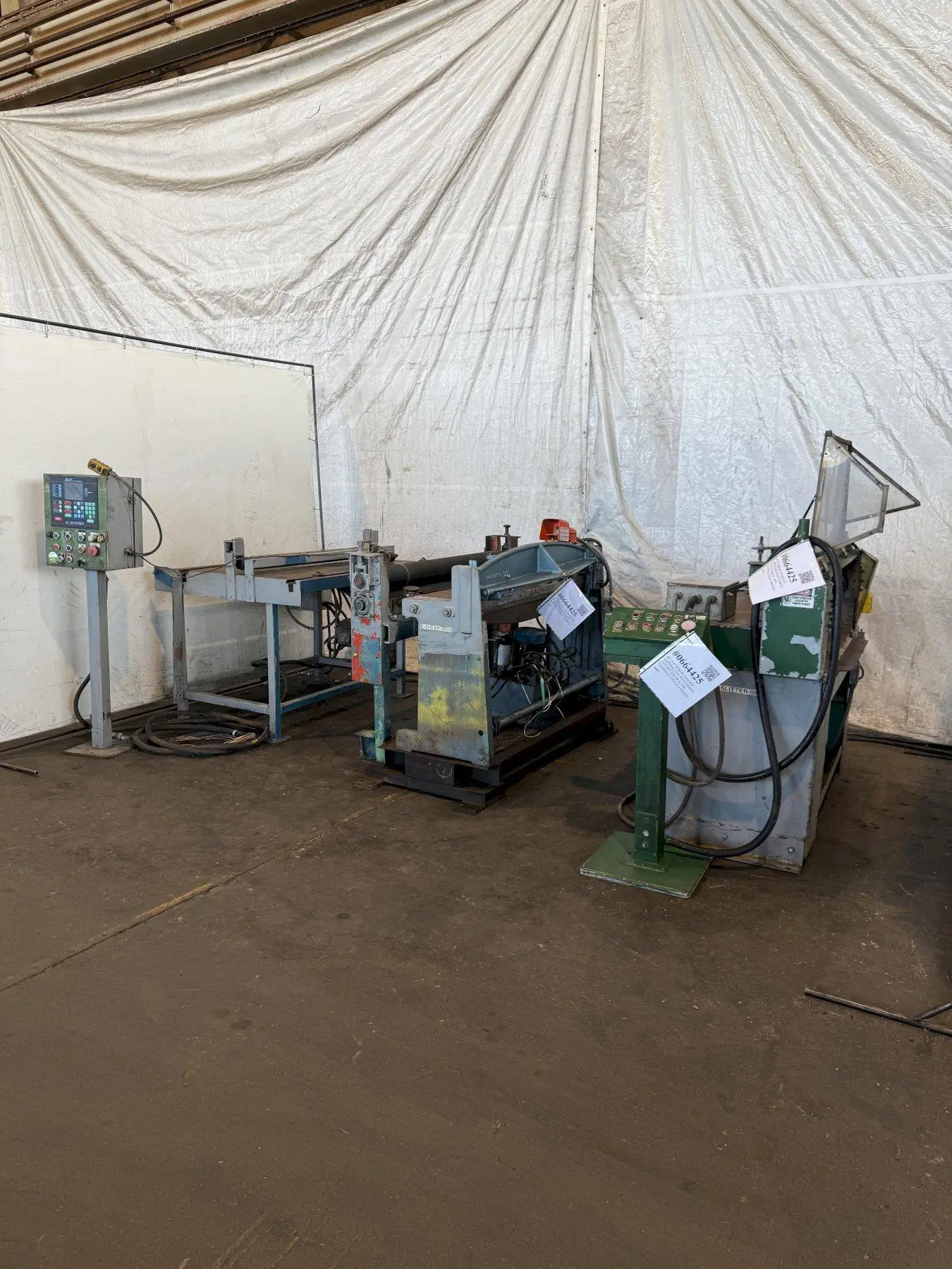 48” X 4" ARBOR STRILICH SLITTING LINE WITH FAMCO CUT OFF SHEAR & AMS CONTROLS. STOCK # 0664425