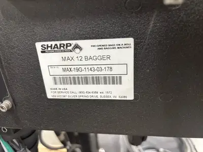 USED SHARP CONTINUOUS ROLL BAGGING SYSTEM MARK II, BAGGER MACHINE
