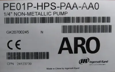 NEW ARO PE01P-HPS-PAA-AA0 NON-METALLIC DIAPHRAGM PUMP 1/4" PE01PHPSPAAAA0