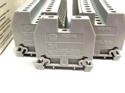 USED ALLEN BRADLEY SER. C SPACE-SAVER IEC TERMINAL BLOCK GRAY