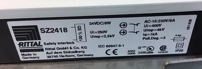 RITTAL SZ2418 SAFETY INTERLOCK 24VDC 8W (with bracket) 5E-7/2
