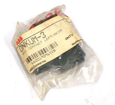 LOT OF 6 NEW ABB ONKUM-3 AUXILIARY CONTACTS LEFT ONKUM3