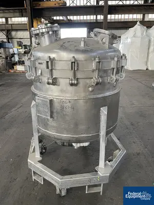 USED Brighton 100 Gal Brighton Jacketed Receiver, 316L S/S, 50/50#
