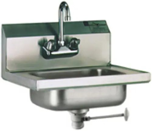 Eagle Group HSA-10-FL Wall Mount Commercial Hand Sink w/ 14"L x 10"W x 5"D Bowl, Gooseneck Faucet